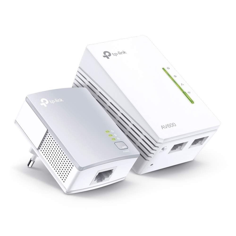 TP-Link Kit CPL WiFi TL-WPA4220 (WLAN 300 Mbit/s, CPL AV600, clone Wifi, 3 ports LAN, Plug and Play, compatible avec tous les adaptateurs CPL, idéal pour le streaming) Blanc