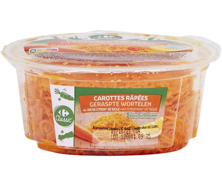 Carottes Râpés au jus de citron 300g - ARSHPRIX