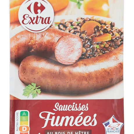 Saucisses fumées
la barquette de 4 - 400g - ARSHPRIX