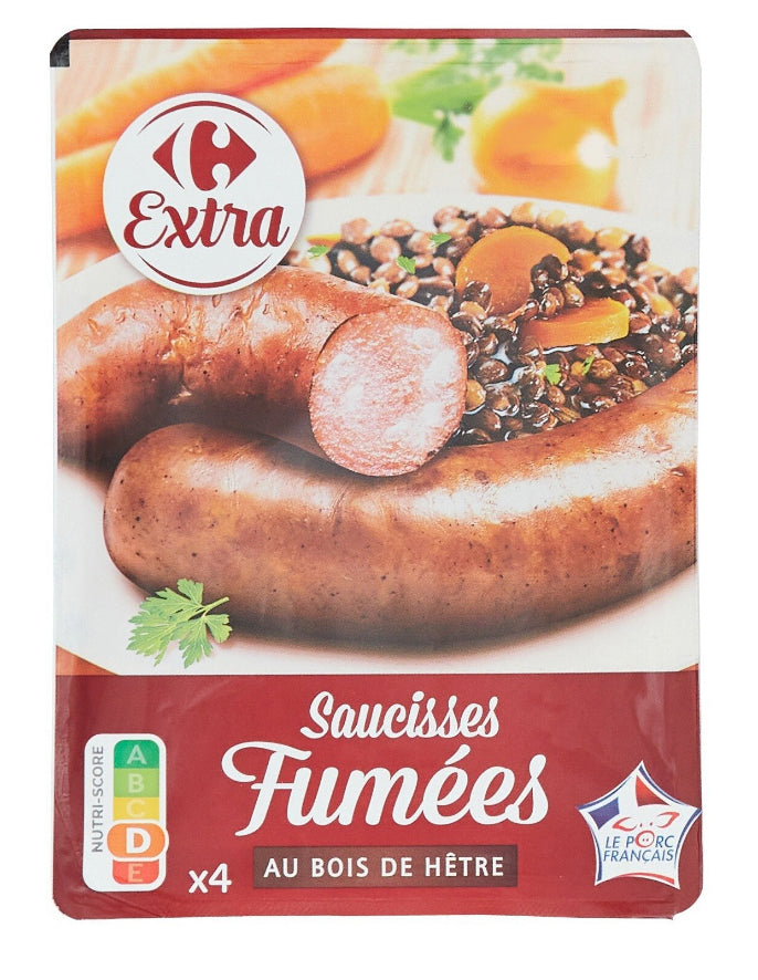 Saucisses fumées
la barquette de 4 - 400g - ARSHPRIX