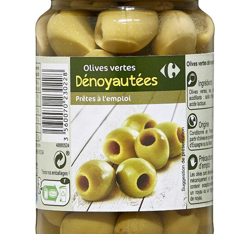 Olives vertes dénoyautées 160g - ARSHPRIX