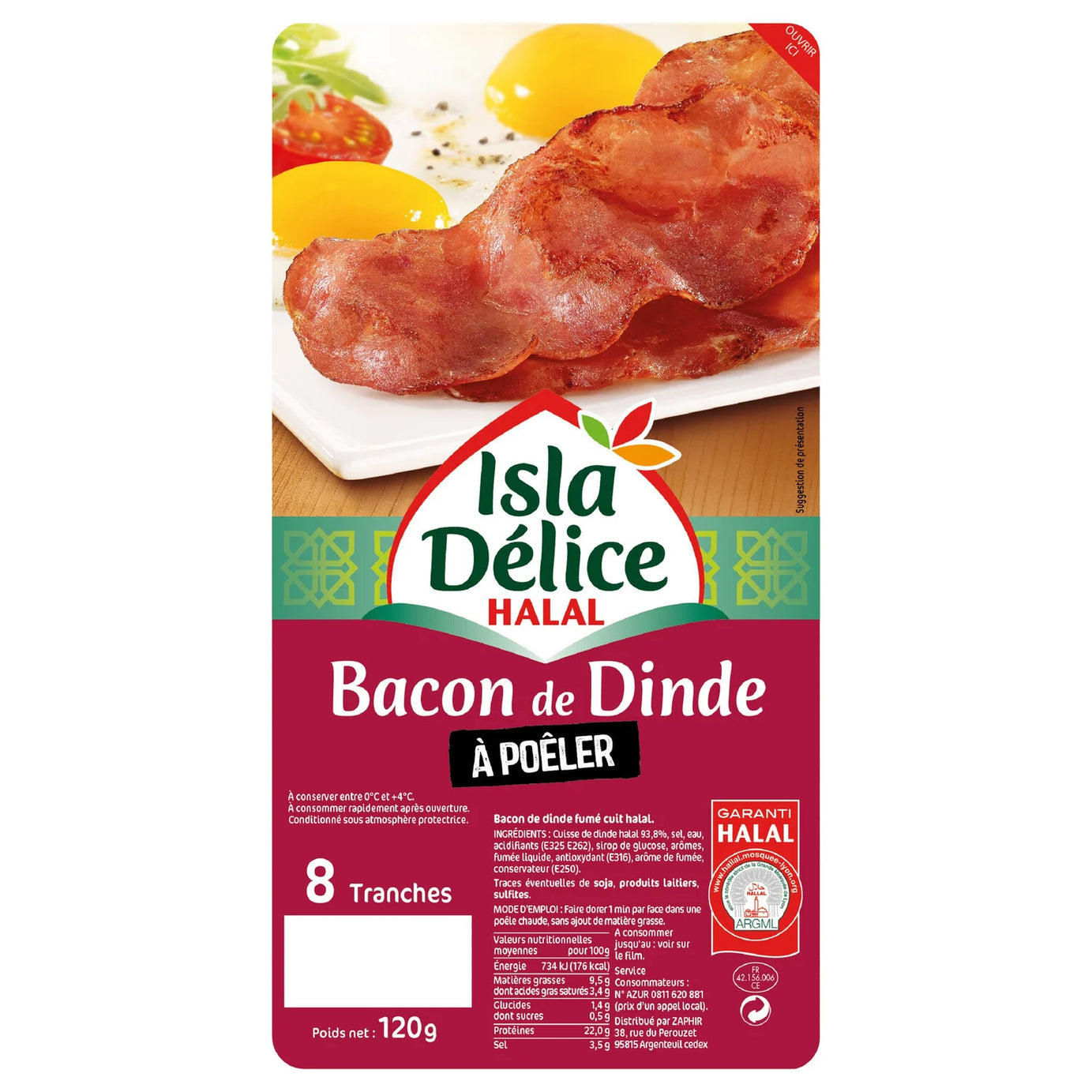 Bacon de dinde halal ISLA DELICE - ARSHPRIX