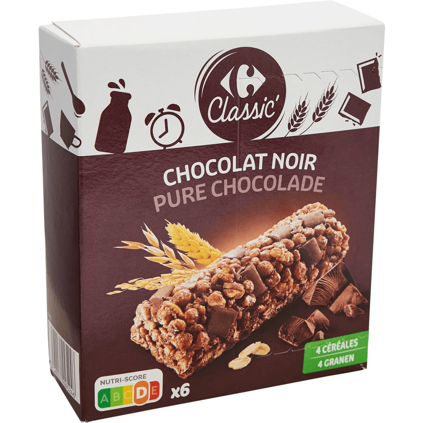 Barres 4 céréales chocolat noir - ARSHPRIX