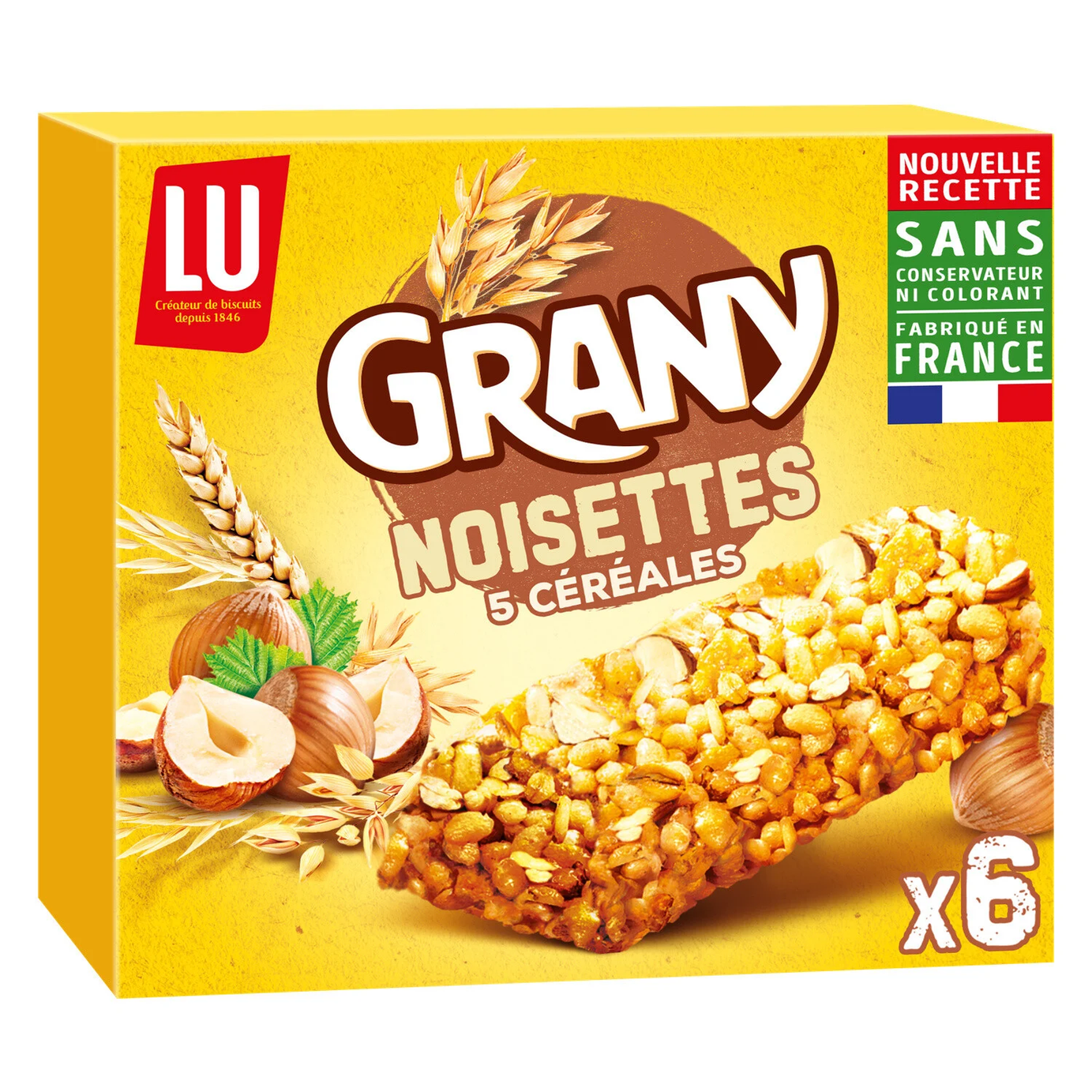 Barres de céréales aux noisettes grany LU - ARSHPRIX