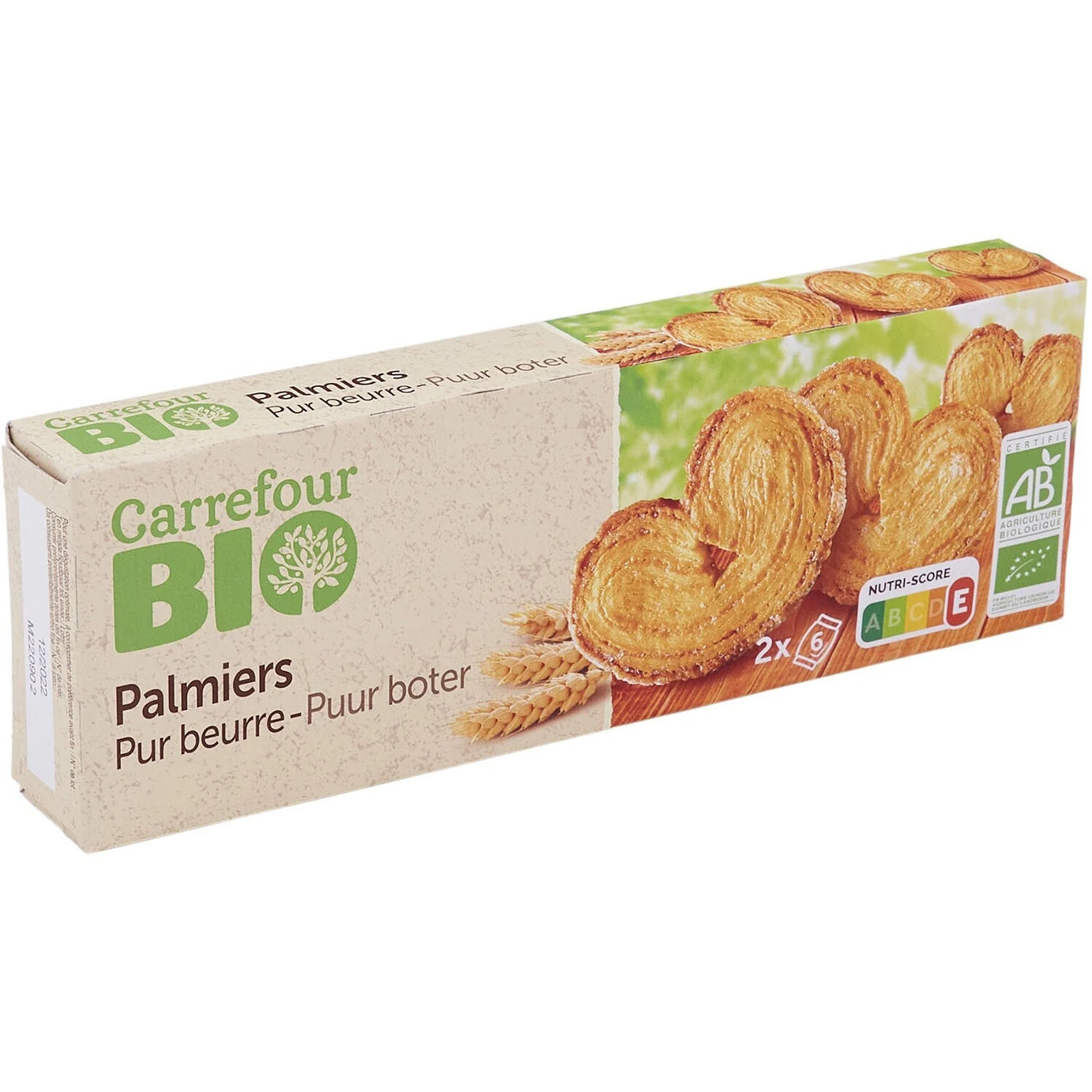 Biscuits bio palmiers pur beurre 100g - ARSHPRIX