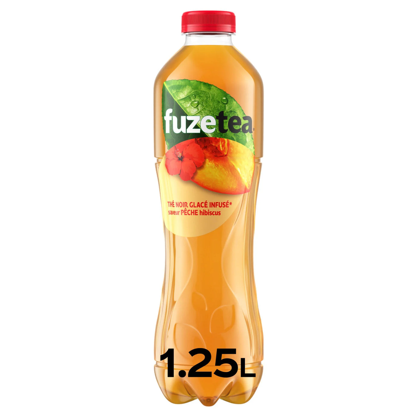 Boisson au thé glacé pêche saveur hibiscus FUZE TEA