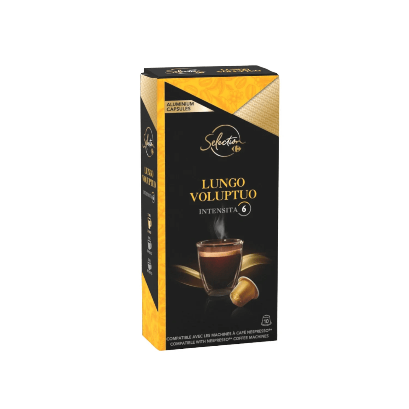 Café capsules Compatibles Nespresso lungo équilibré intensité 6 CRF SELECTION - ARSHPRIX