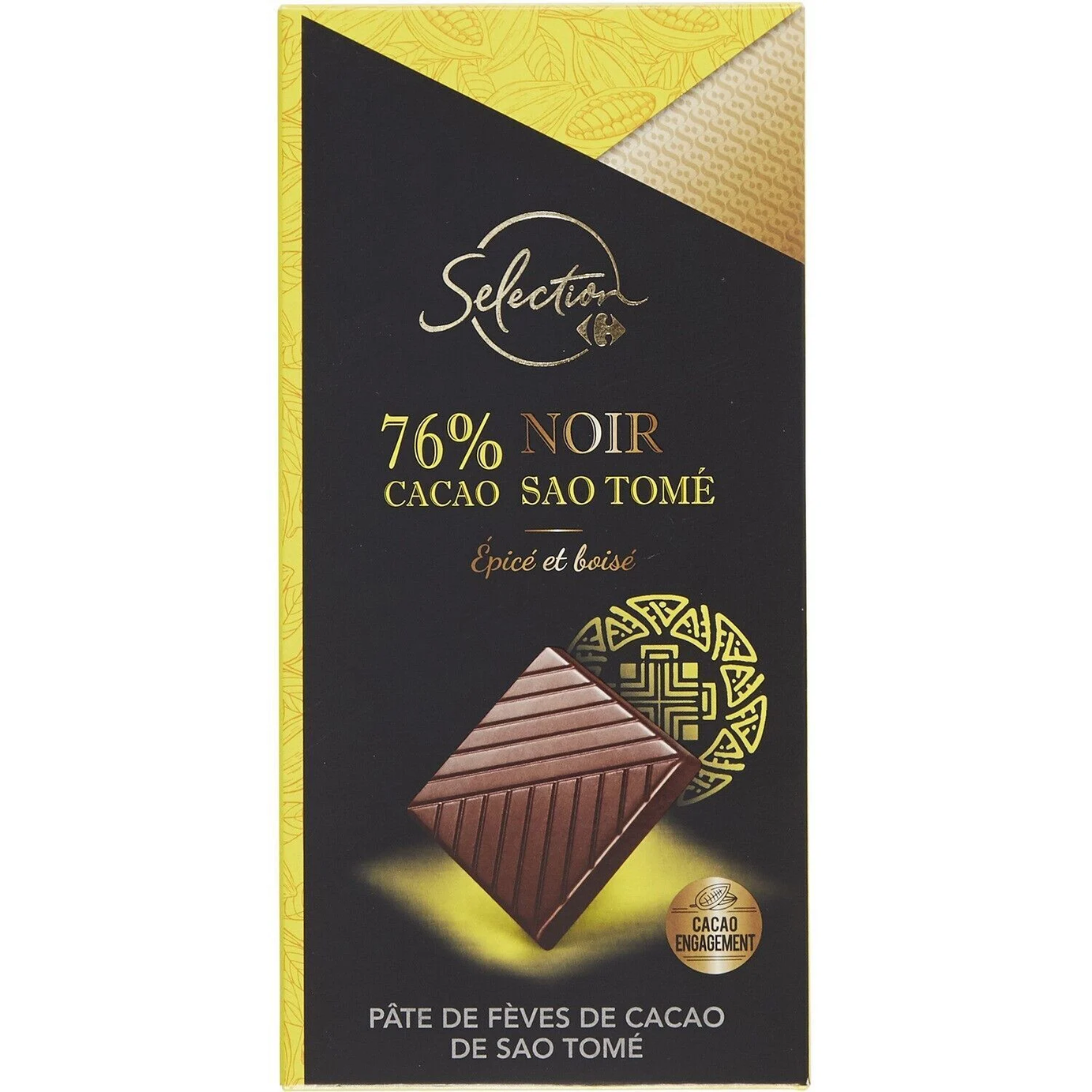 Chocolat noir 76% cacao épicé et boisé - ARSHPRIX