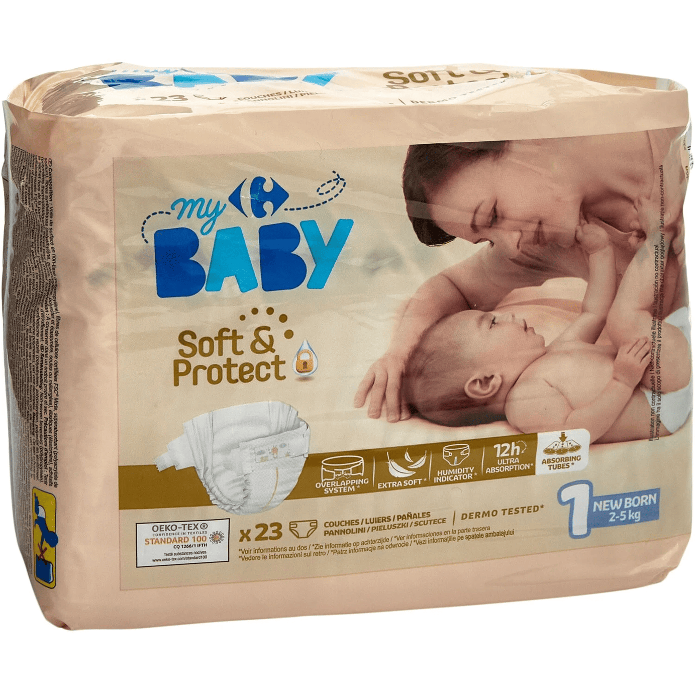 Couches bébé taille 2 : 3-6 Kg CARREFOUR BABY - ARSHPRIX