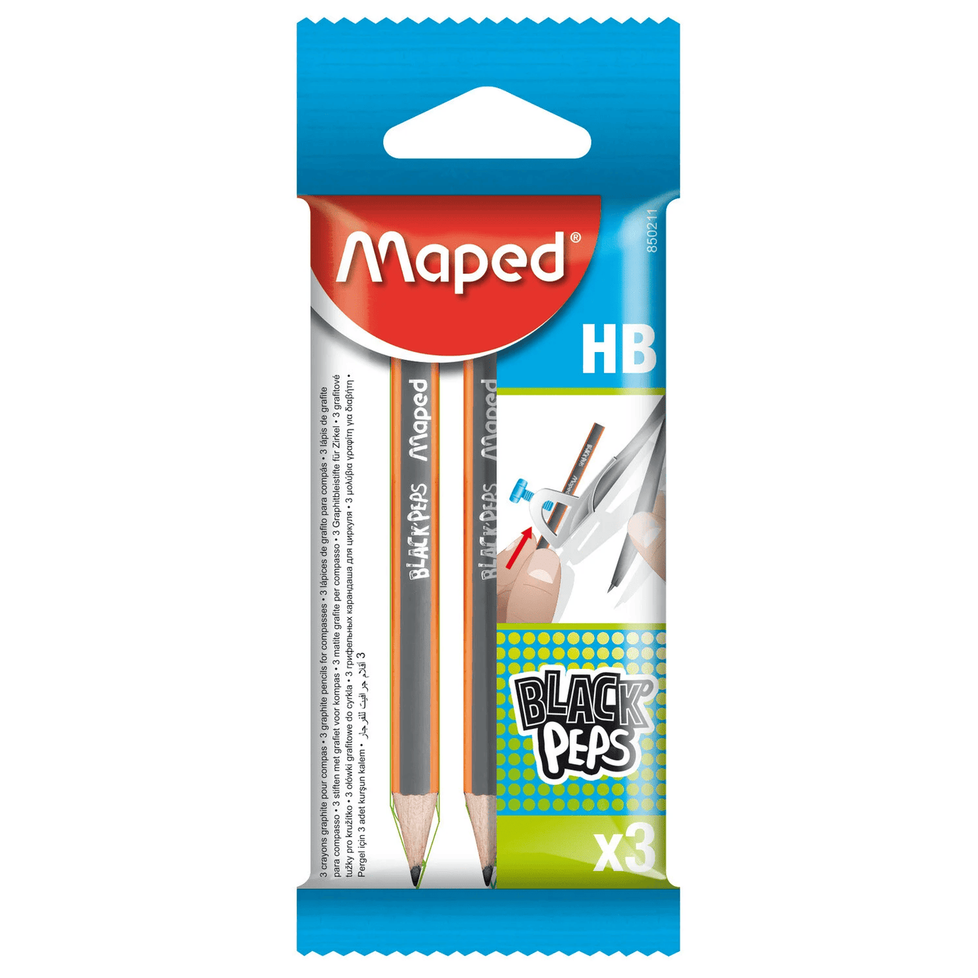 Crayon de papier HB x3 MAPED - ARSHPRIX