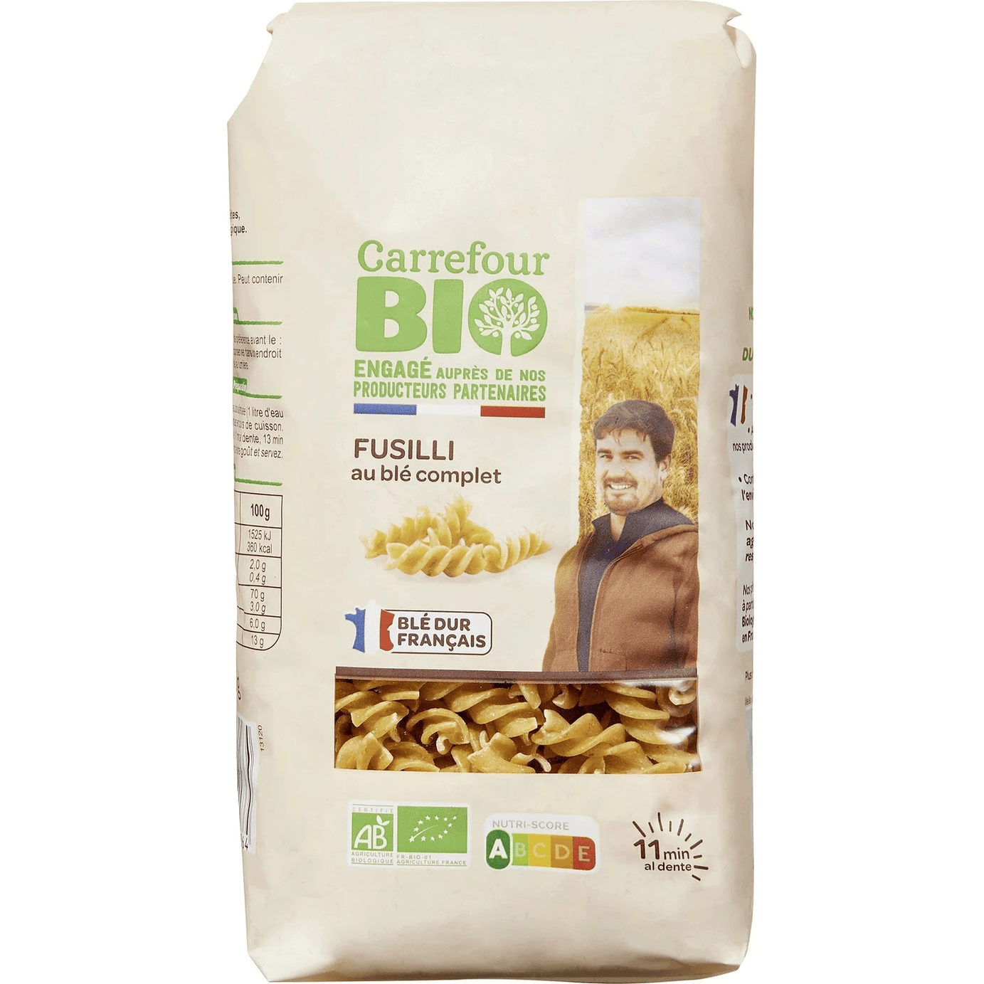 Fusili bio au blé complet - ARSHPRIX