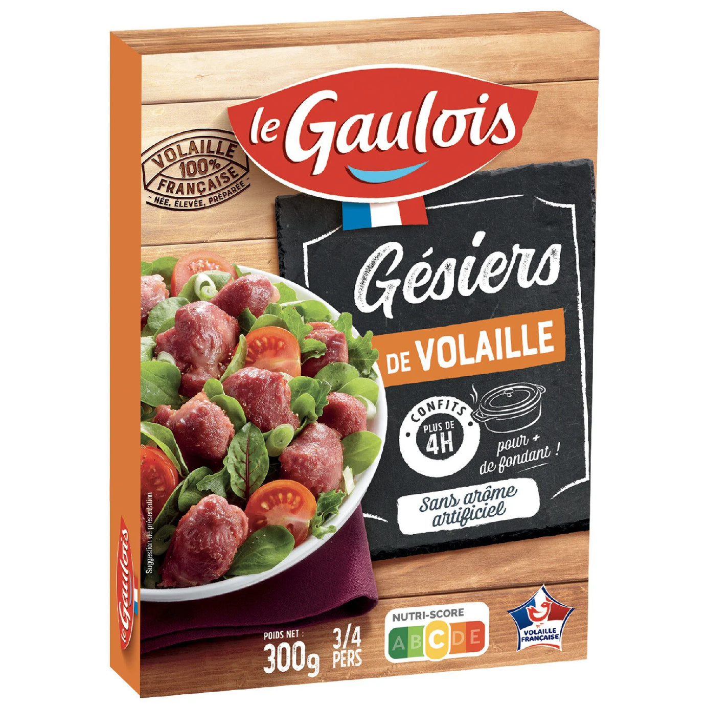 Gésiers de volaille confits LE GAULOIS la boite de 300 g - ARSHPRIX