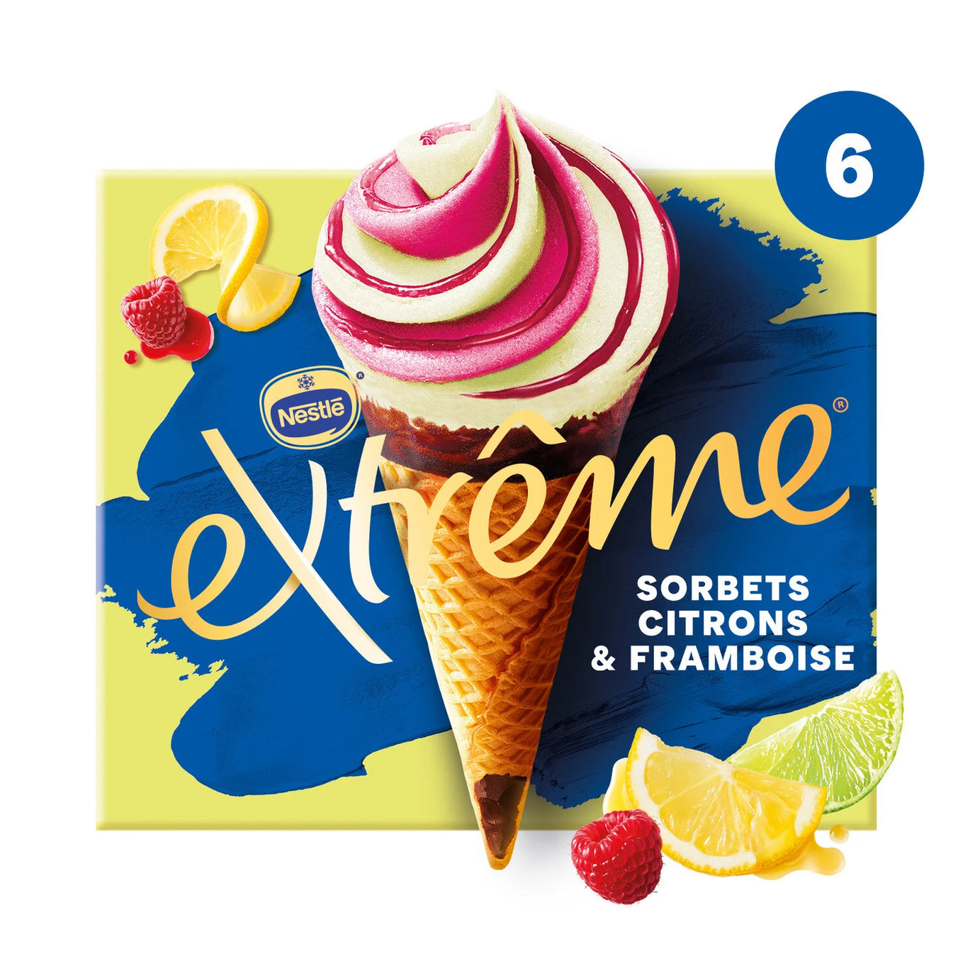 Glace Cône sorbets citrons/framboise EXTREME - ARSHPRIX