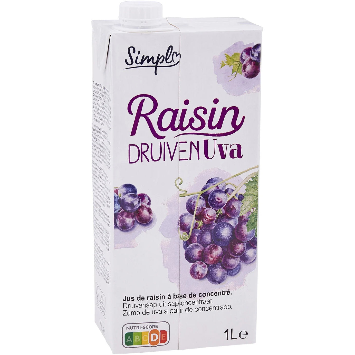 Jus de raisin à base de concentré SIMPL