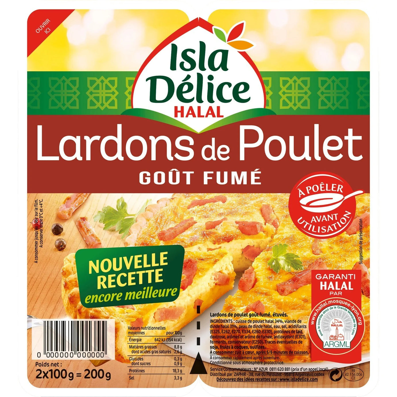 Lardons de poulet halal de poulet ISLA DELICE - ARSHPRIX