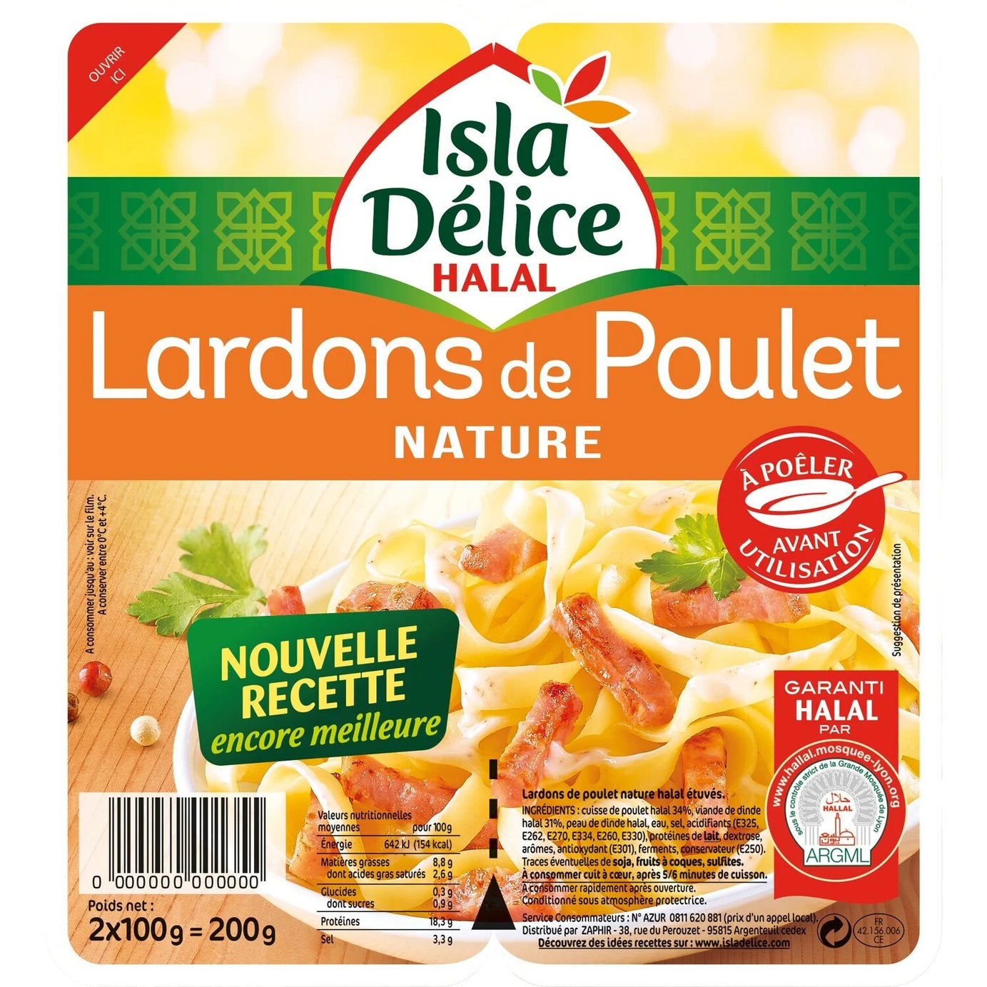 Lardons de poulet nature ISLA DELICE - ARSHPRIX