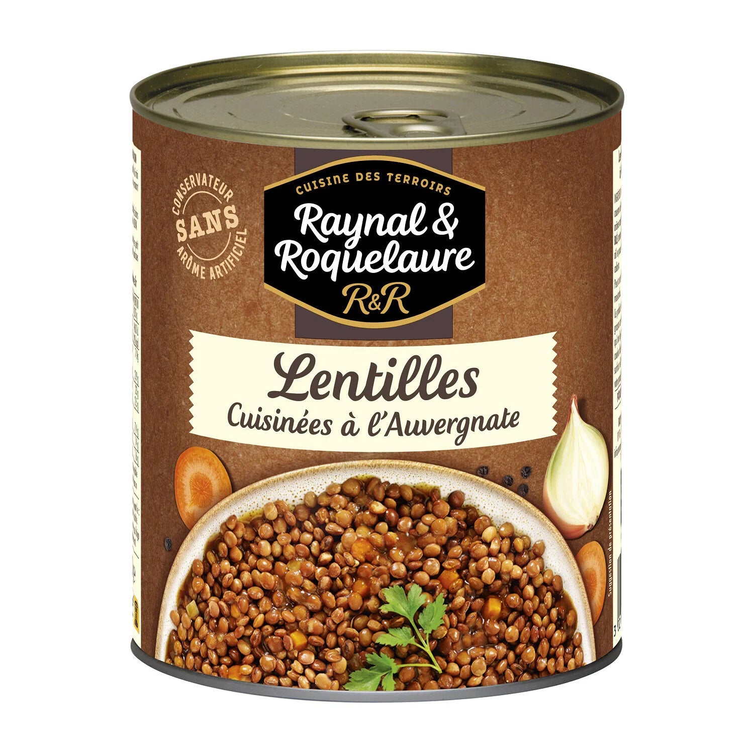 Lentilles cuisinées à l’auvergnate 820g Raynal & Roquelaure - ARSHPRIX