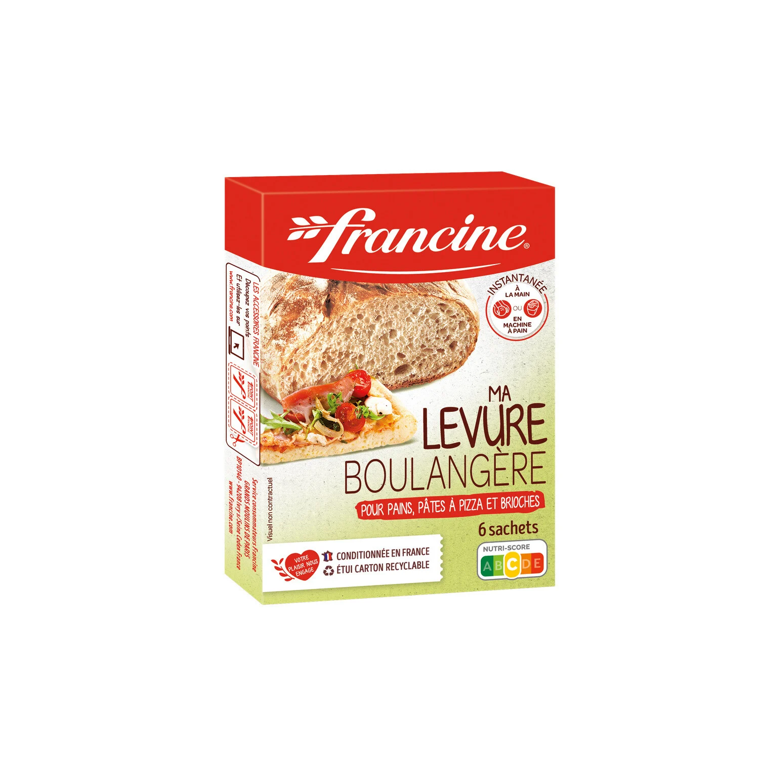 Levure boulangère pains, pizzas et brioches FRANCINE - ARSHPRIX