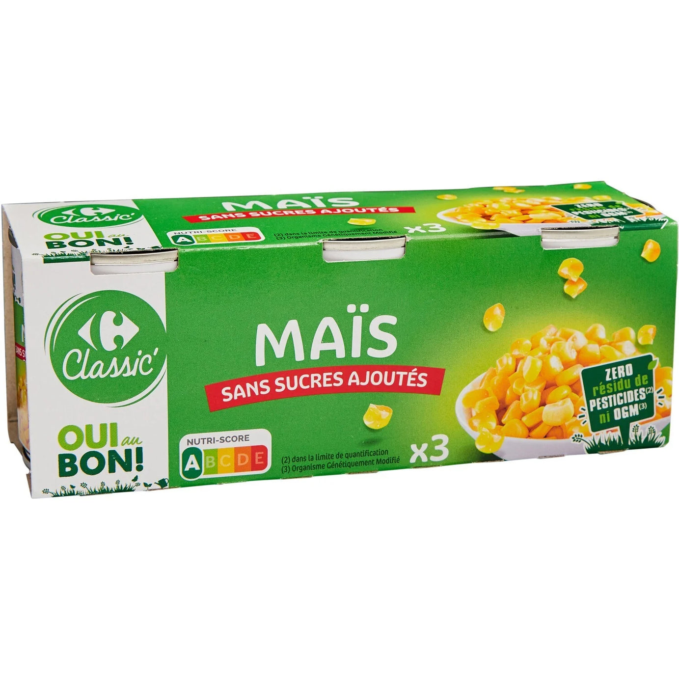 Maïs sans Sucre Ajoutés - 3 Boites de 140g - ARSHPRIX