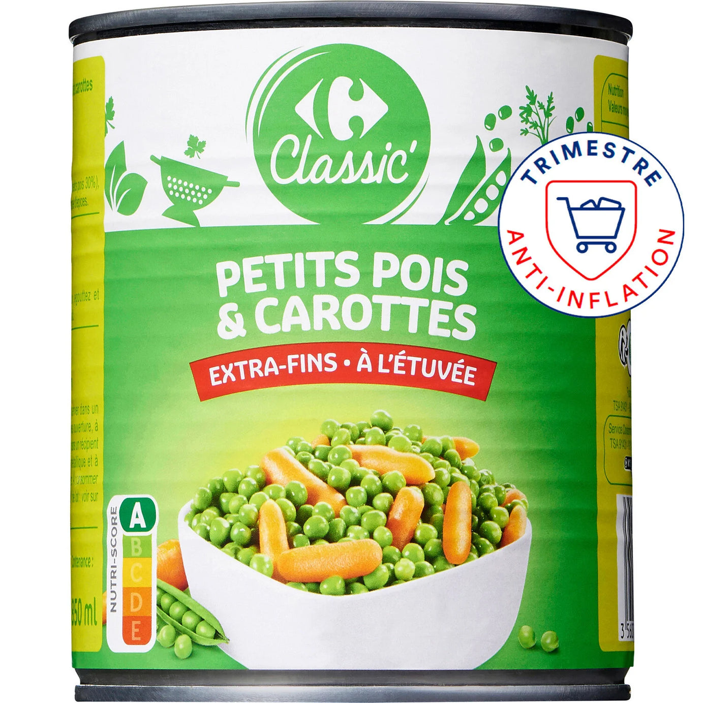 Petits Pois et Carottes Extra Fins 530g - ARSHPRIX