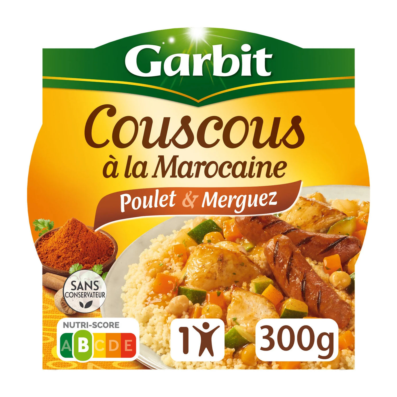 Plats Cuisinés Couscous à la Marocaines Poulet et Merguez GARBIT - ARSHPRIX