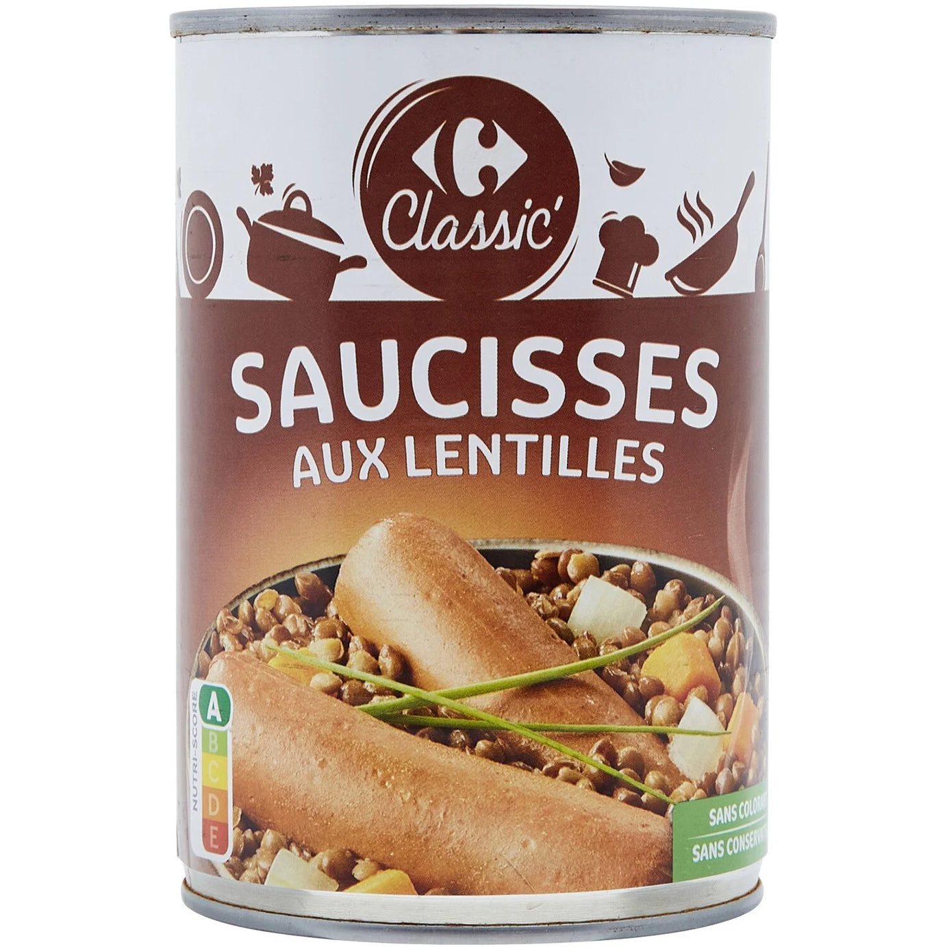 Plats Cuisinés Saucisses aux Lentilles 420g - ARSHPRIX