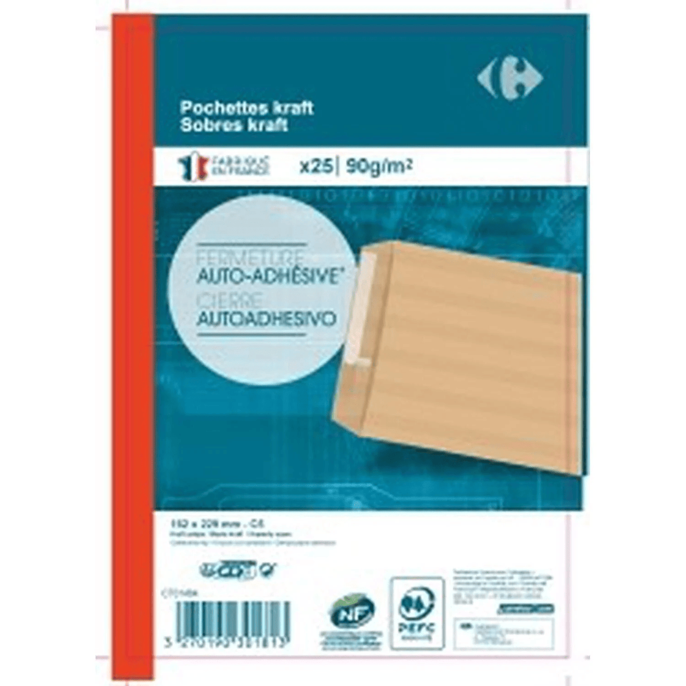 Pochette kraft 90gm² - x25 - ARSHPRIX