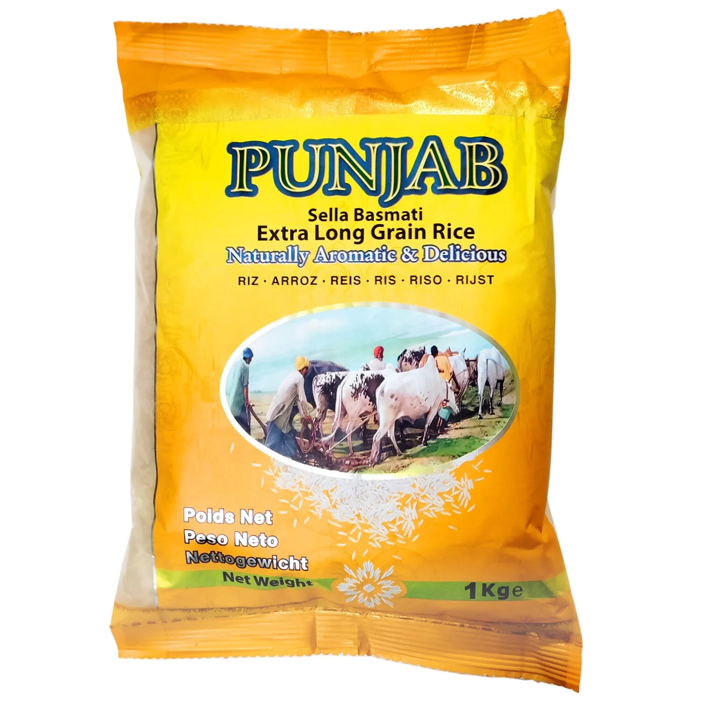 Riz Étuvé Indien Basmati Long Grains 1kg