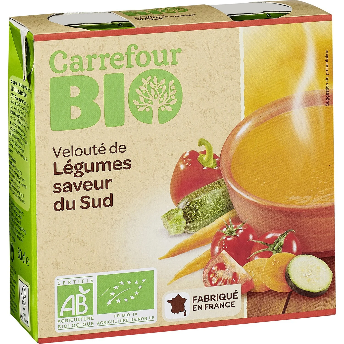 Soupe bio de légumes CARREFOUR BIO - ARSHPRIX