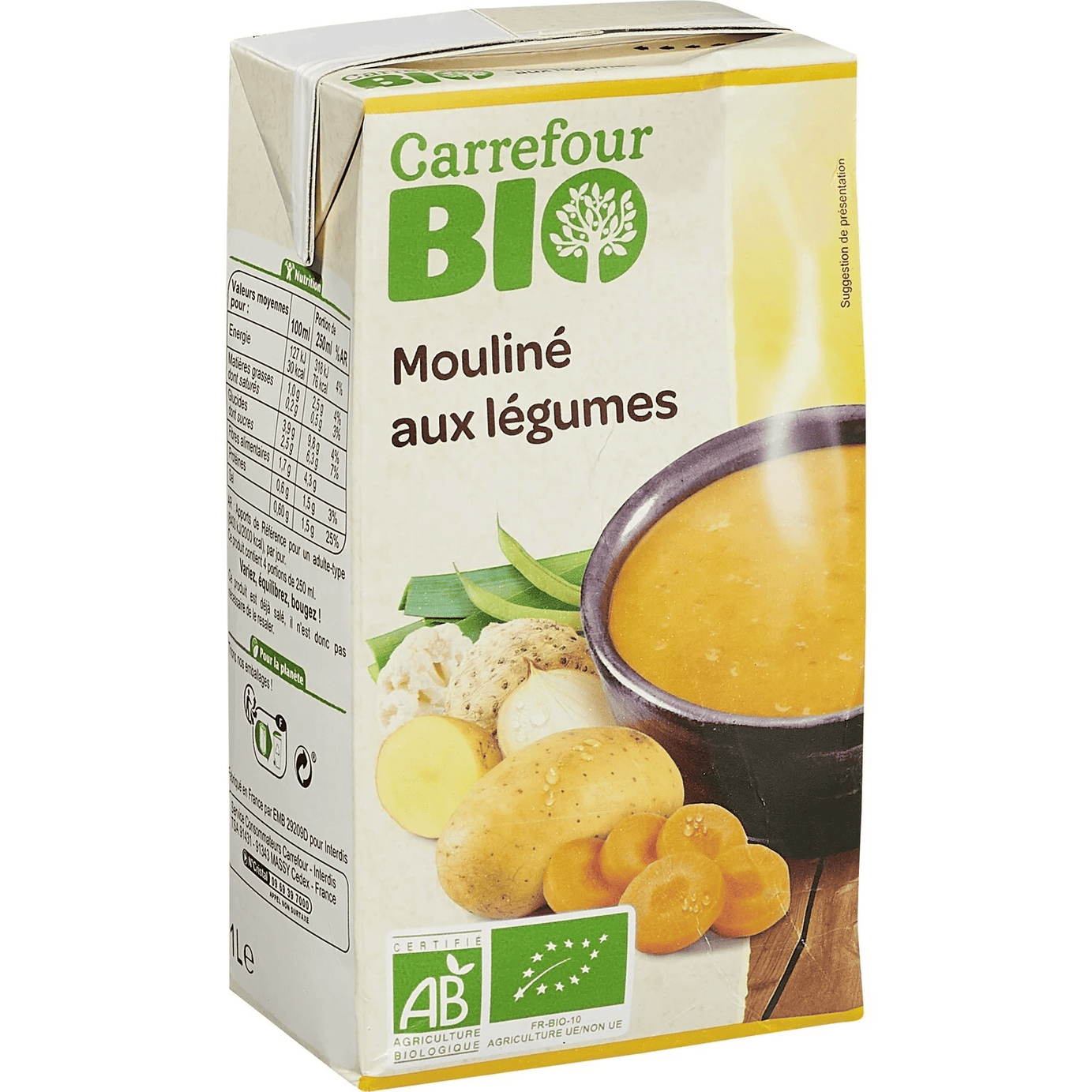 Soupe bio mouliné au légumes Bio - ARSHPRIX