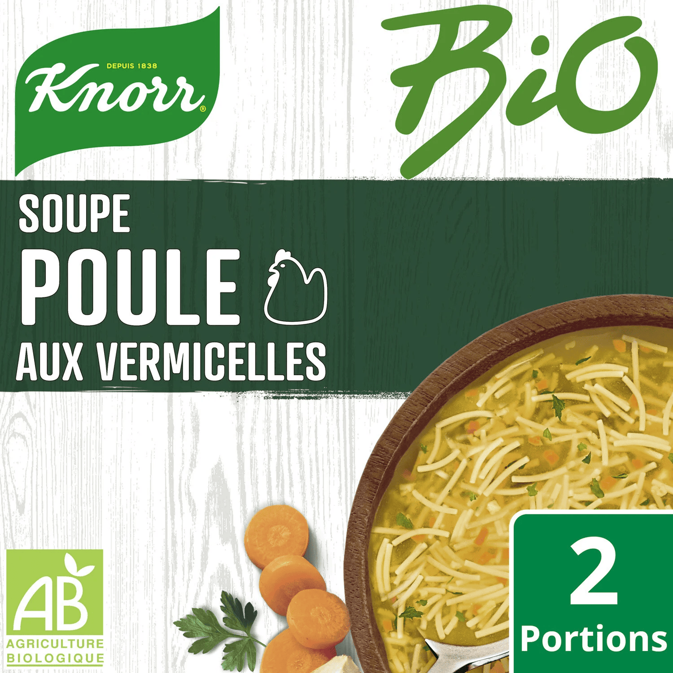 Soupe déshydratée Bio poule aux vermicelles KNORR - ARSHPRIX