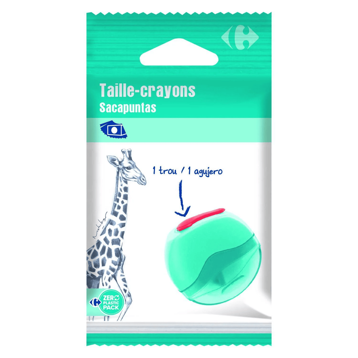 Taille crayon bleu 1 trou avec réservoir - ARSHPRIX