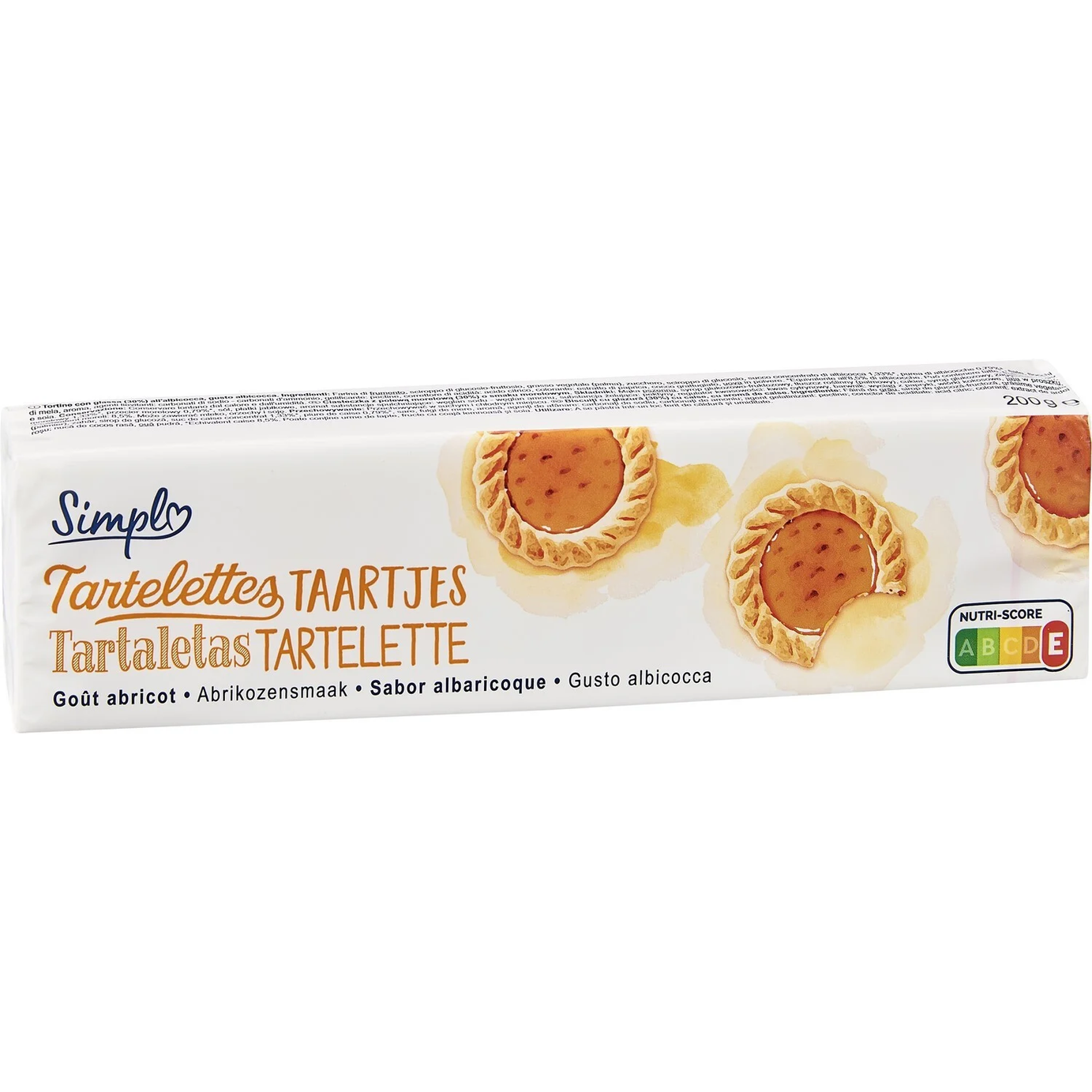 Biscuits tartelettes abricot SIMPL - ARSHPRIX